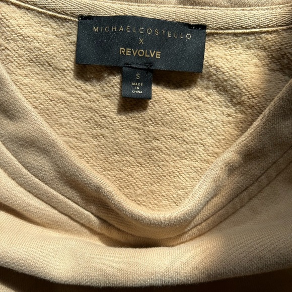 Michael Costello x REVOLVE Juliana Mini Fleece Dress in Taupe Size Small - Picture 4 of 6